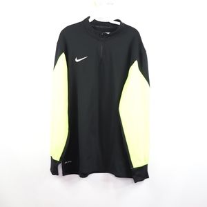 Nike Mens XL Half Zip Athletic Sweater Shirt Black